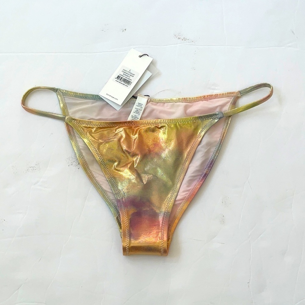 Bond Eye Australia Cosmic Rainbow ziggy stardust metallic comeback brief L NWT